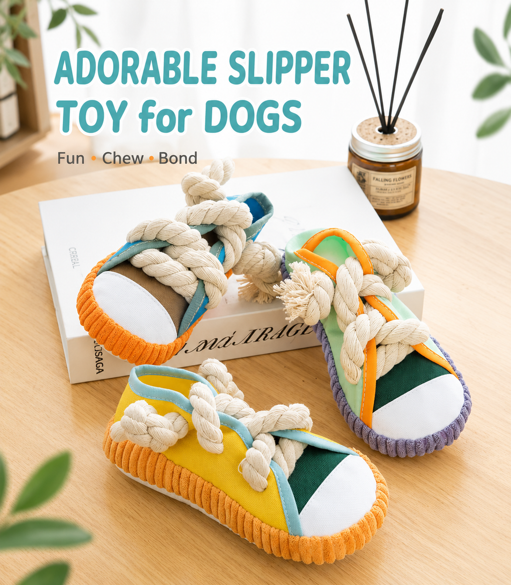 Squeaky Slipper Chew Toy for Dogs