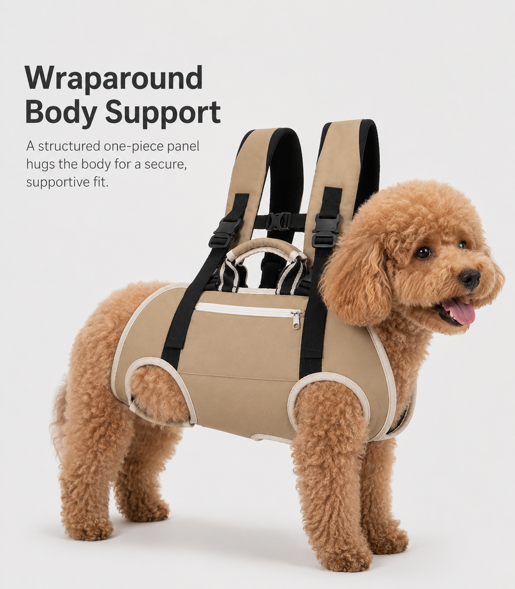 Cooling Breathable Spine-Support Dog Carrier Backpack for Small & Medium Dogs