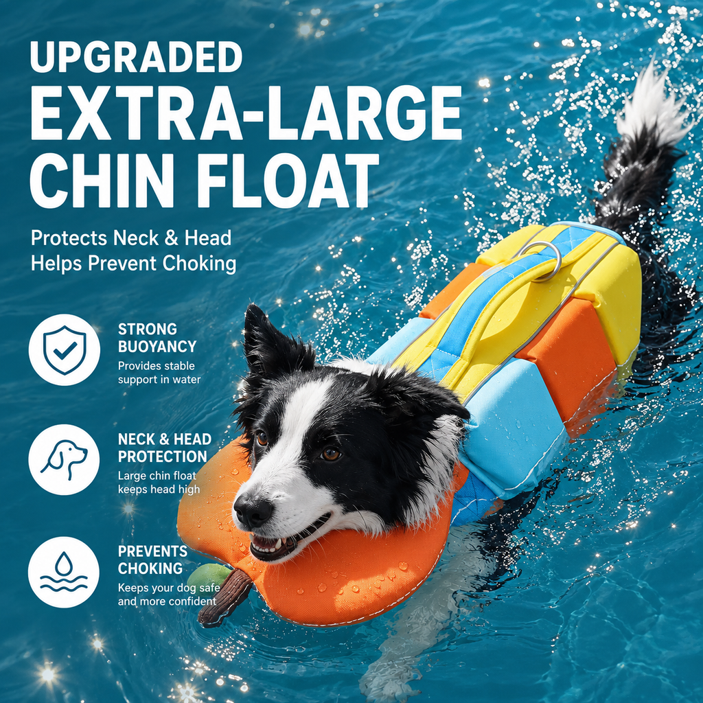 High-Buoyancy Dog Life Jacket for Small & Medium & Large Dogs