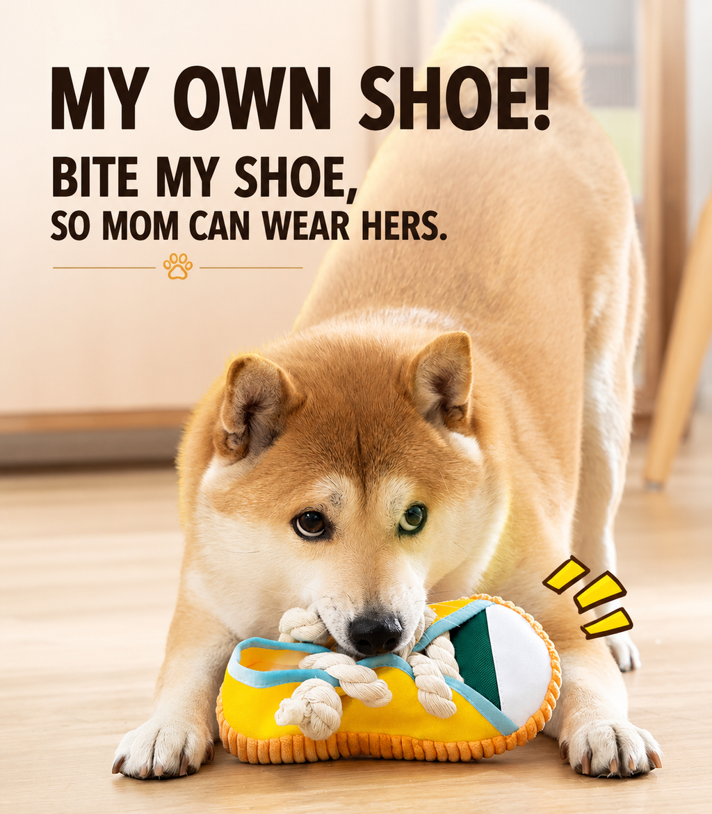 Squeaky Slipper Chew Toy for Dogs