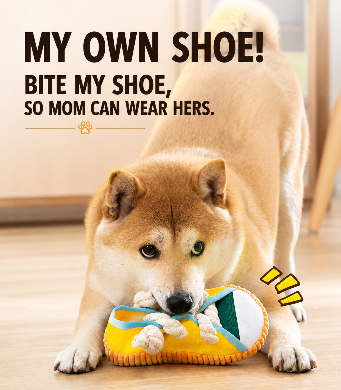 Squeaky Slipper Chew Toy for Dogs