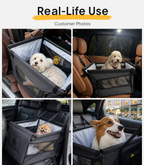 Portable Dog Car Booster Seat & Travel Bed for Small Dogs