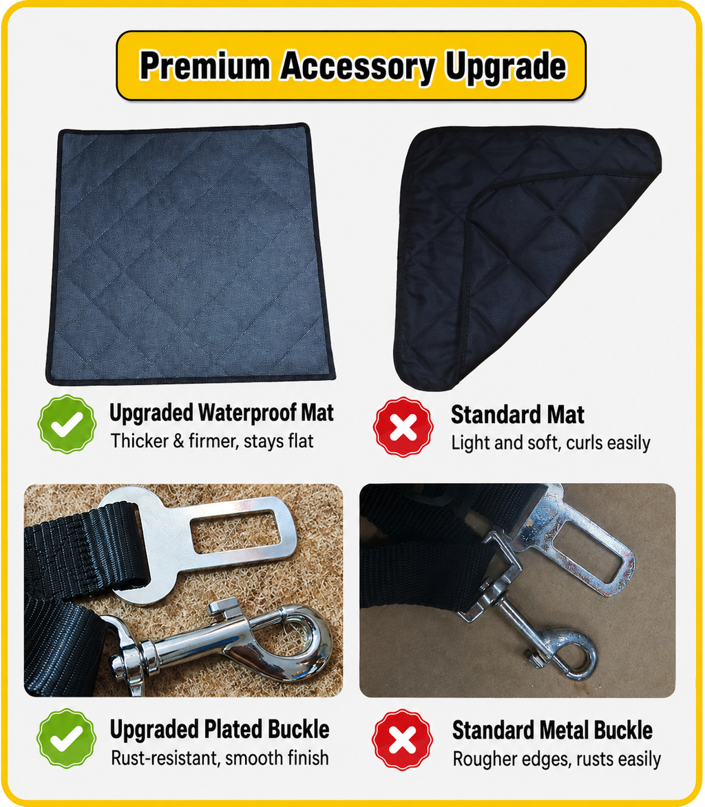 Portable Dog Car Booster Seat & Travel Bed for Small Dogs