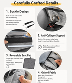 Portable Dog Car Booster Seat & Travel Bed for Small Dogs
