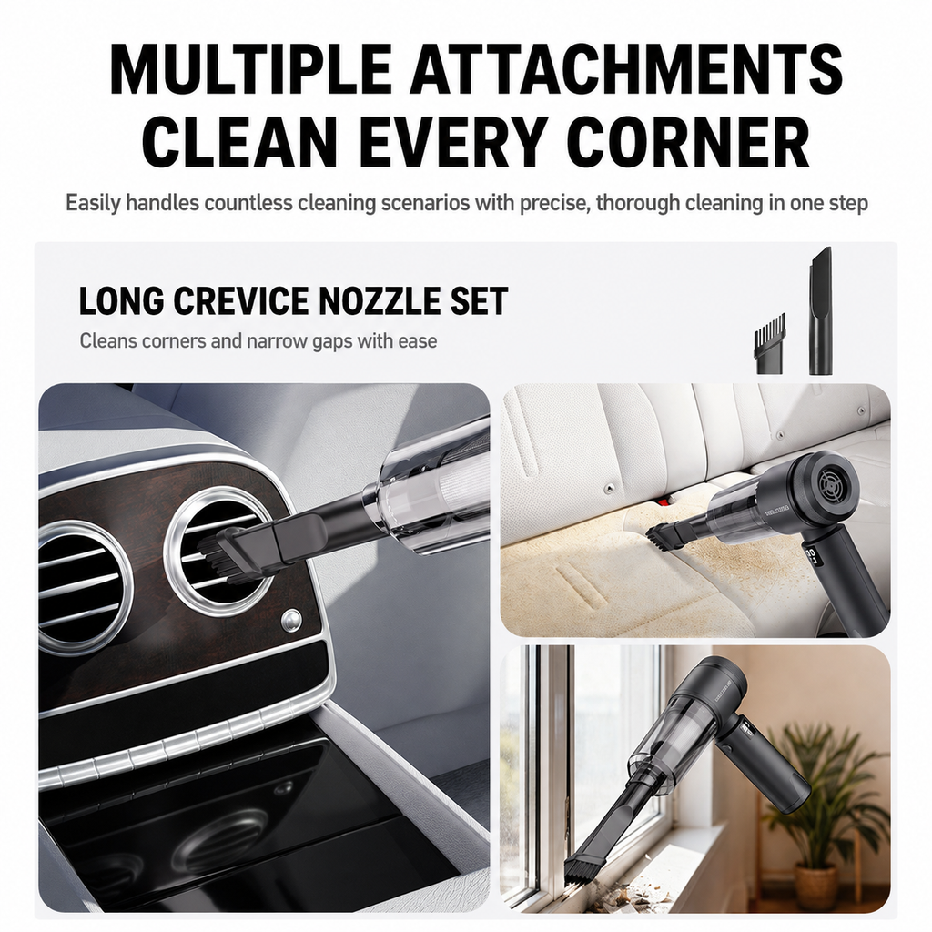 6-in-1 Cordless Handheld Pet Hair Vacuum & Air Blower