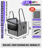 Portable Dog Car Booster Seat & Travel Bed for Small Dogs