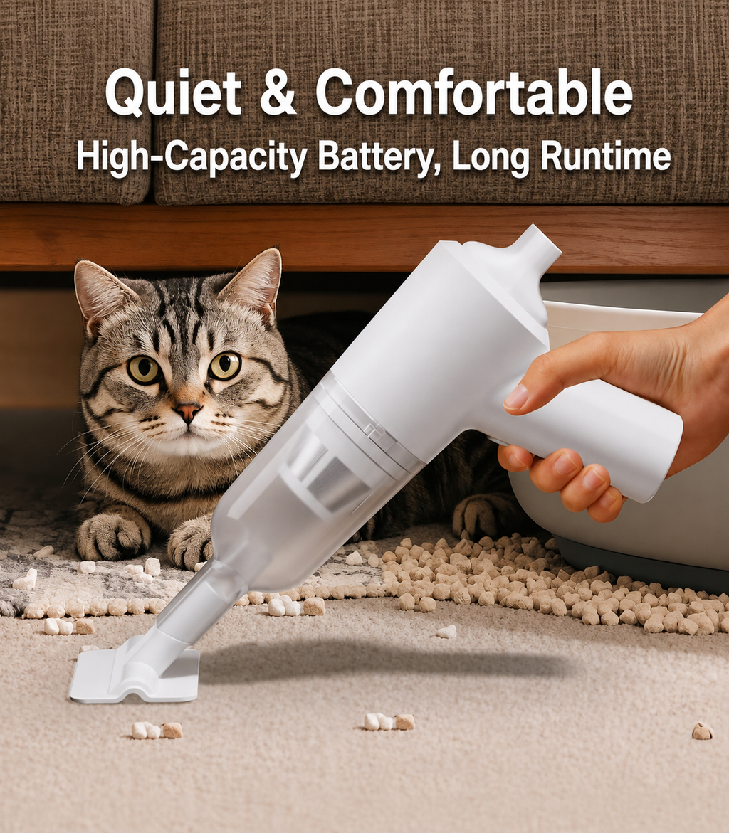 Cordless Handheld Pet Hair Vacuum – Cat & Dog Fur Remover for Sofas & Cars