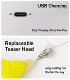 Smart Motion-Sensing Caterpillar Cat Toy with Suction Cup Teaser Wand