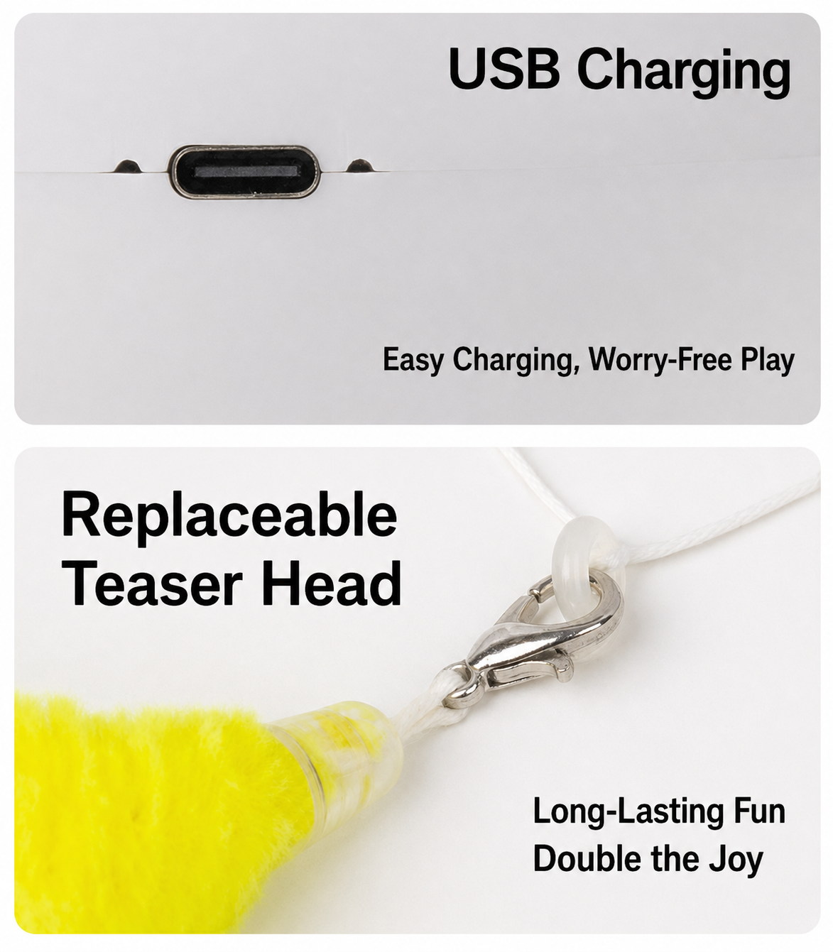 Smart Motion-Sensing Caterpillar Cat Toy with Suction Cup Teaser Wand