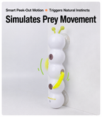 Smart Motion-Sensing Caterpillar Cat Toy with Suction Cup Teaser Wand