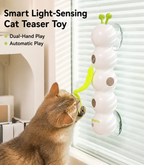 Smart Motion-Sensing Caterpillar Cat Toy with Suction Cup Teaser Wand