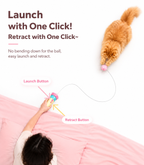 Automatic Pop-Up Cat Teaser Toy – One-Button Interactive Play Wand
