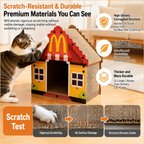 Pixel Cat Scratcher House – Corrugated Cardboard Cat Bed & Playhouse