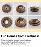 Accordion-Style Corrugated Cardboard Cat Scratcher Lounge