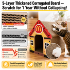 Pixel Cat Scratcher House – Corrugated Cardboard Cat Bed & Playhouse