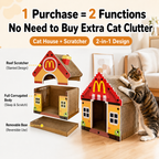 Pixel Cat Scratcher House – Corrugated Cardboard Cat Bed & Playhouse