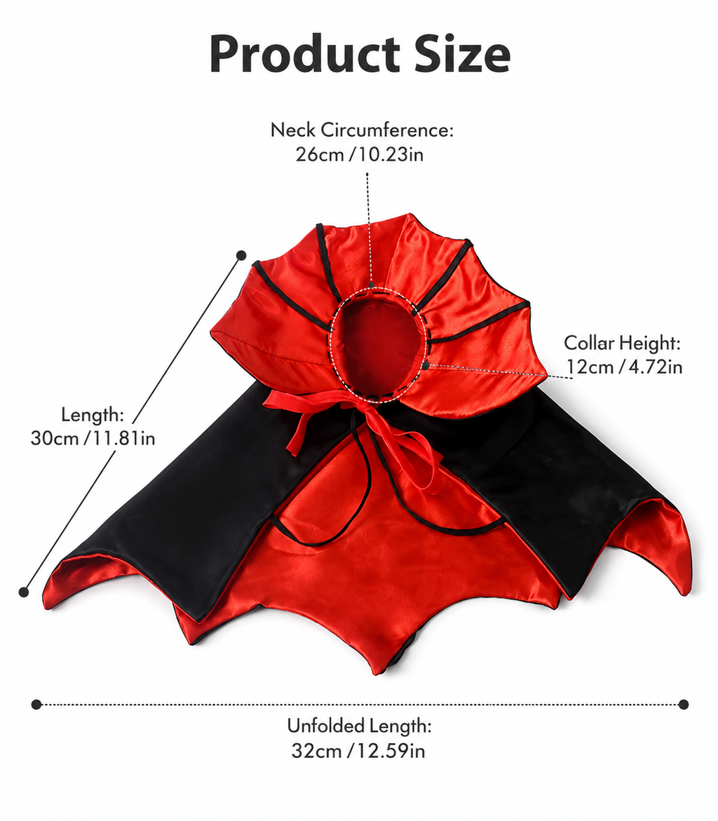Bat Vampire Cape Costume for Cats & Small Dogs