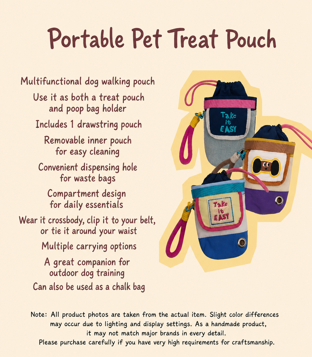 Multifunctional Dog Treat Training Pouch with Waste Bag Dispenser
