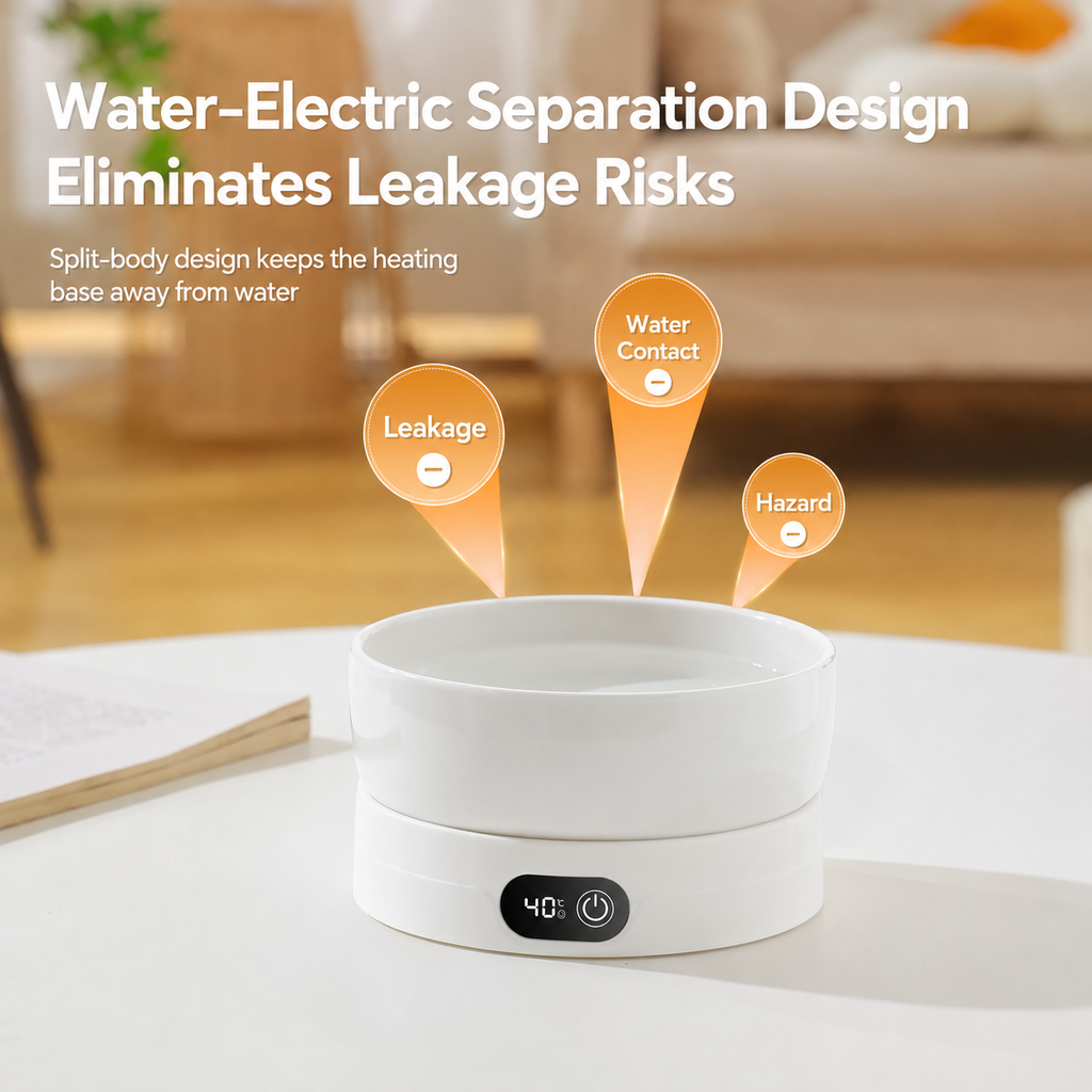 Smart Heated & Circulating Ceramic Pet Water Bowl