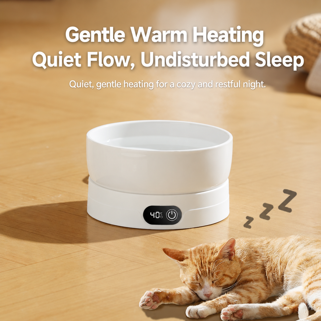 Smart Heated & Circulating Ceramic Pet Water Bowl