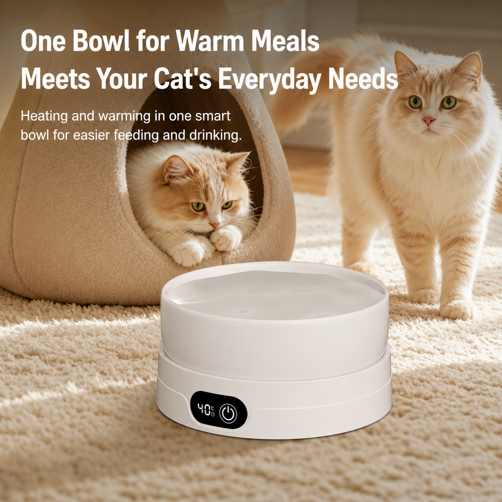 Smart Heated & Circulating Ceramic Pet Water Bowl
