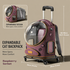 Expandable Rolling Pet Carrier Backpack