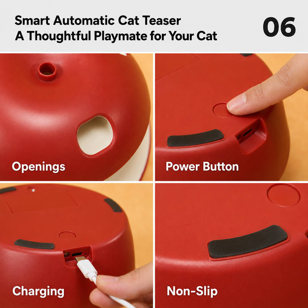 Smart Rotating Cat Toy – Automatic Interactive Teaser