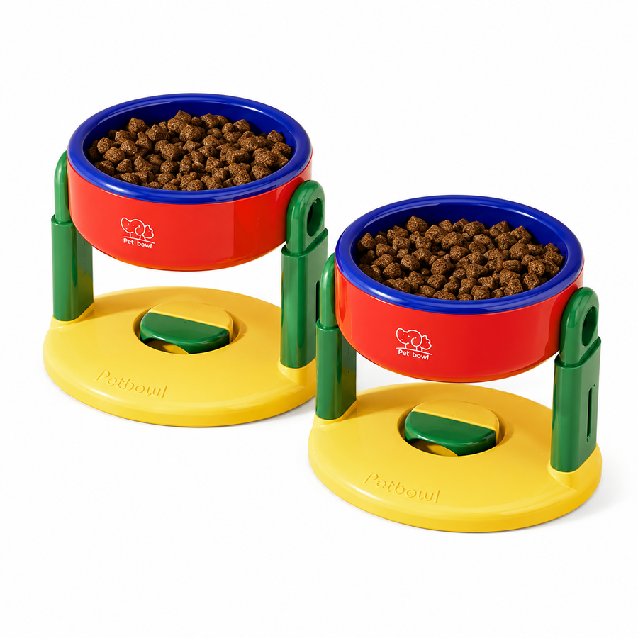 Adjustable Elevated Pet Bowl with Suction Base