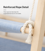 Double-Layer Cat Hammock Swing Bed with Natural Pine Frame