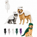Plush Dinosaur Skeleton Pet Costume – Halloween T-Rex Outfit for Cats & Dogs