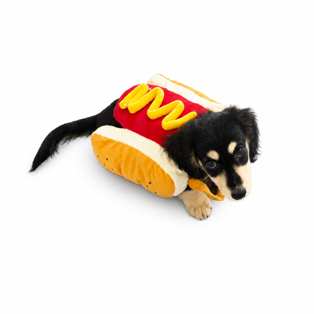 Funny Hot Dog Costume for Small Dogs & Cats – Cute Cartoon Pet Outfit