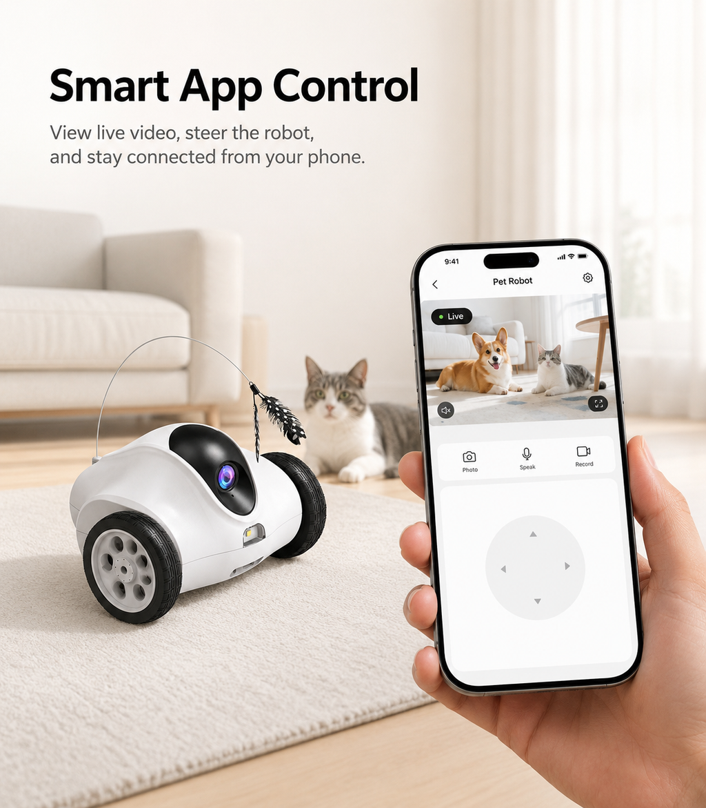 Smart Pet Camera – 360° Wireless Home Security Camera with Two-Way Audio