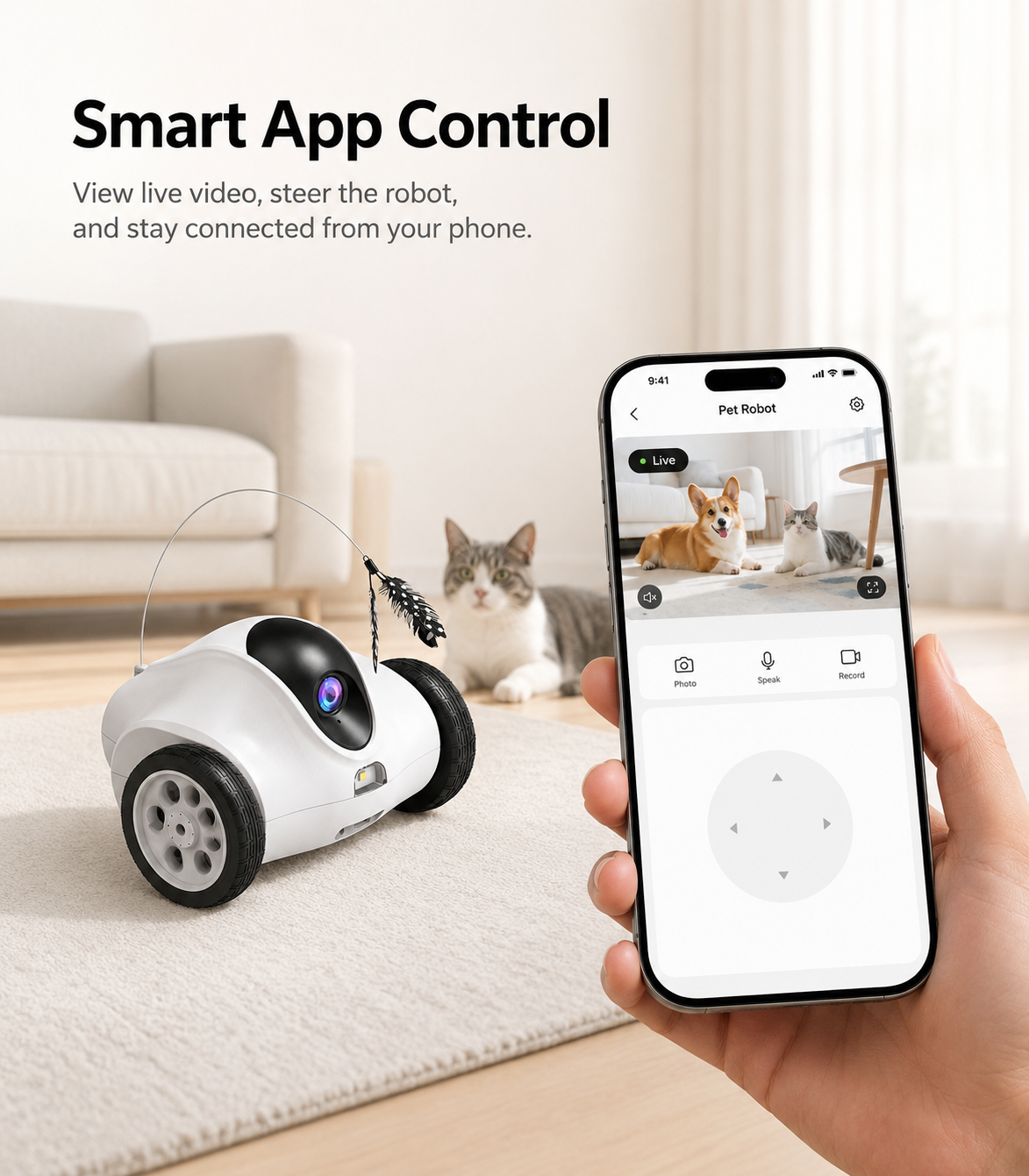Smart Pet Camera – 360° Wireless Home Security Camera with Two-Way Audio