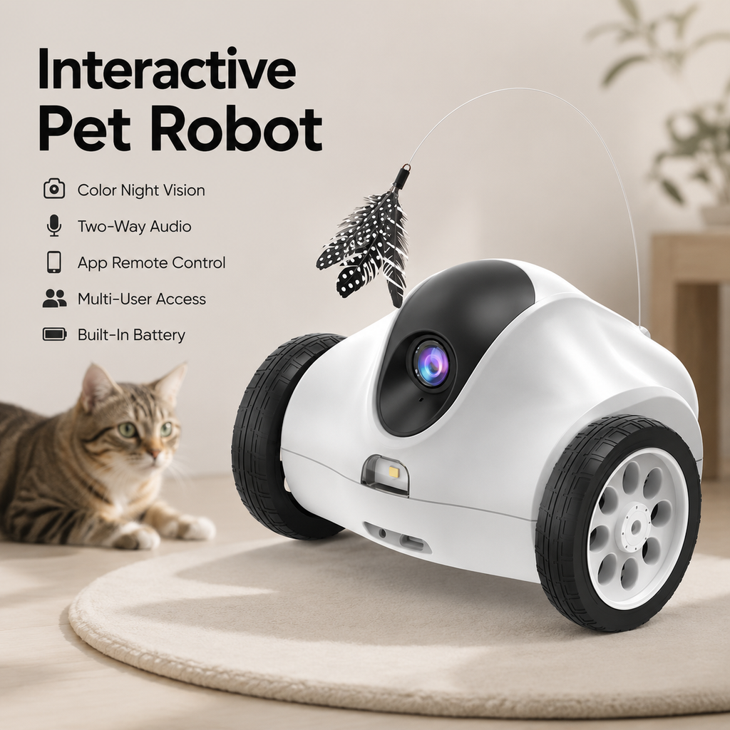Smart Pet Camera – 360° Wireless Home Security Camera with Two-Way Audio