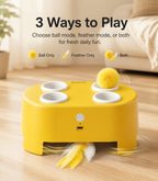 Interactive Whack-A-Mole Cat Toy – Automatic Feather Teaser Game for Cats