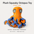 Plush Squeaky Octopus Dog Toy