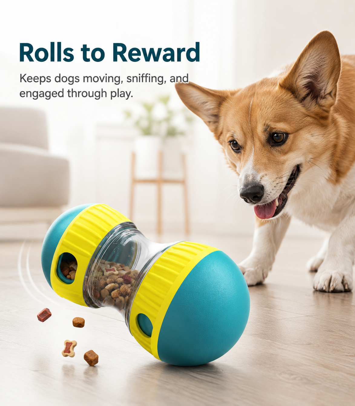 Adjustable Rolling Treat Dispenser Toy
