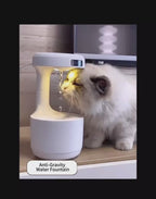 Anti-Gravity Cat Water Fountain & Cool Mist Humidifier